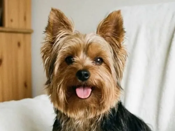 Yorkshire com o pelo hidratado depois do banho e tosa em João Pessoa