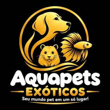 Logo da Aquapets Exóticos: seu mundo pet em um só lugar